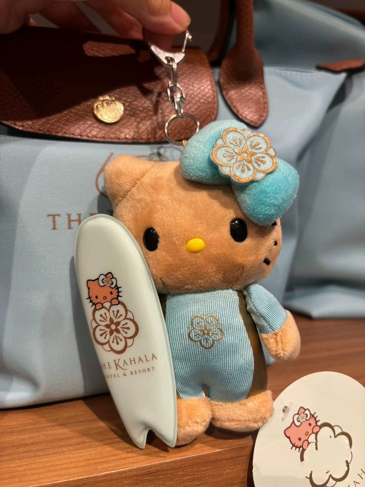 Hello Kitty × The Kahala Resort Surf Plush Keychain (Limited Edition)
