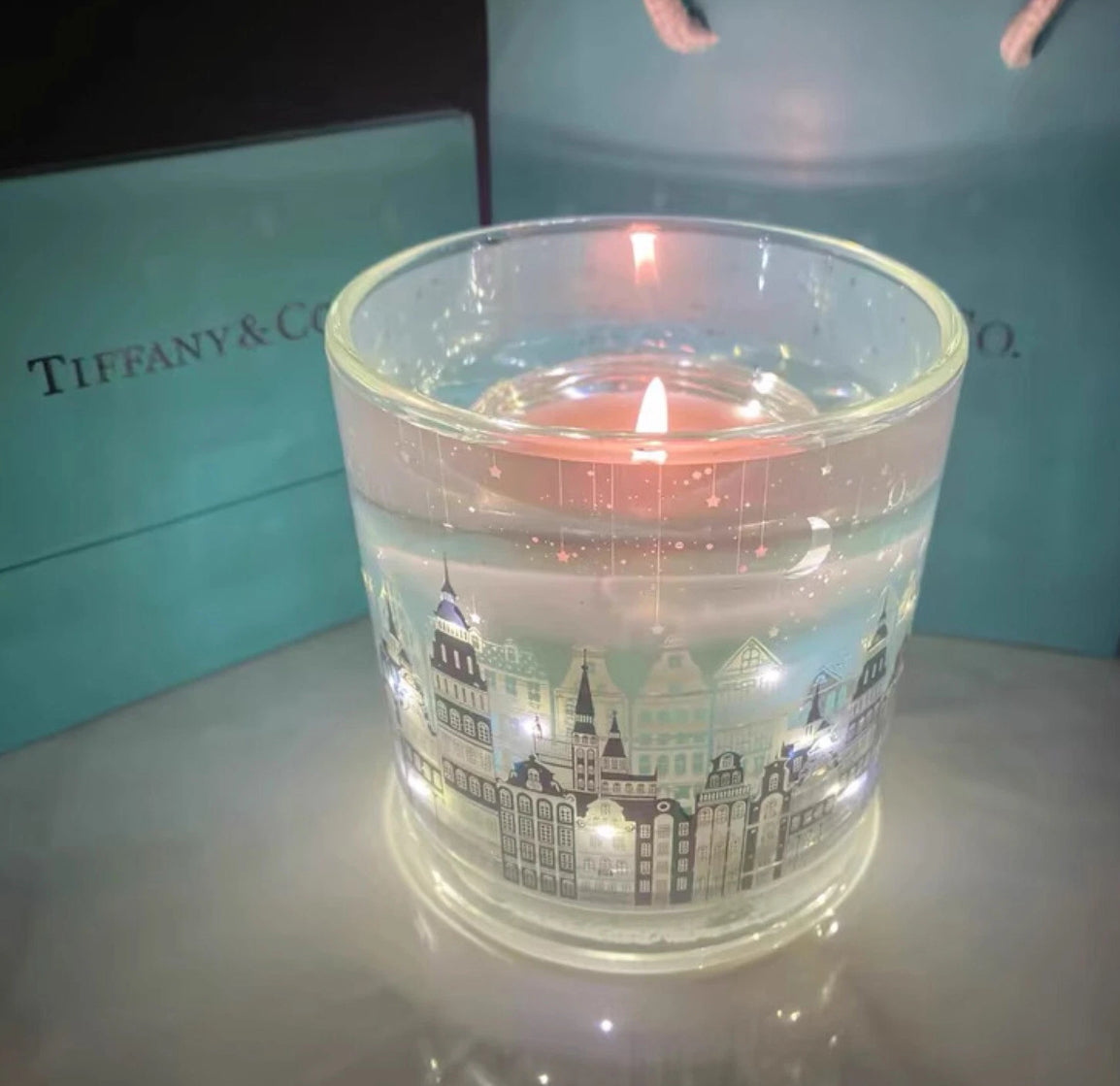 Tiffany & Co. City Skyline Glass Candle