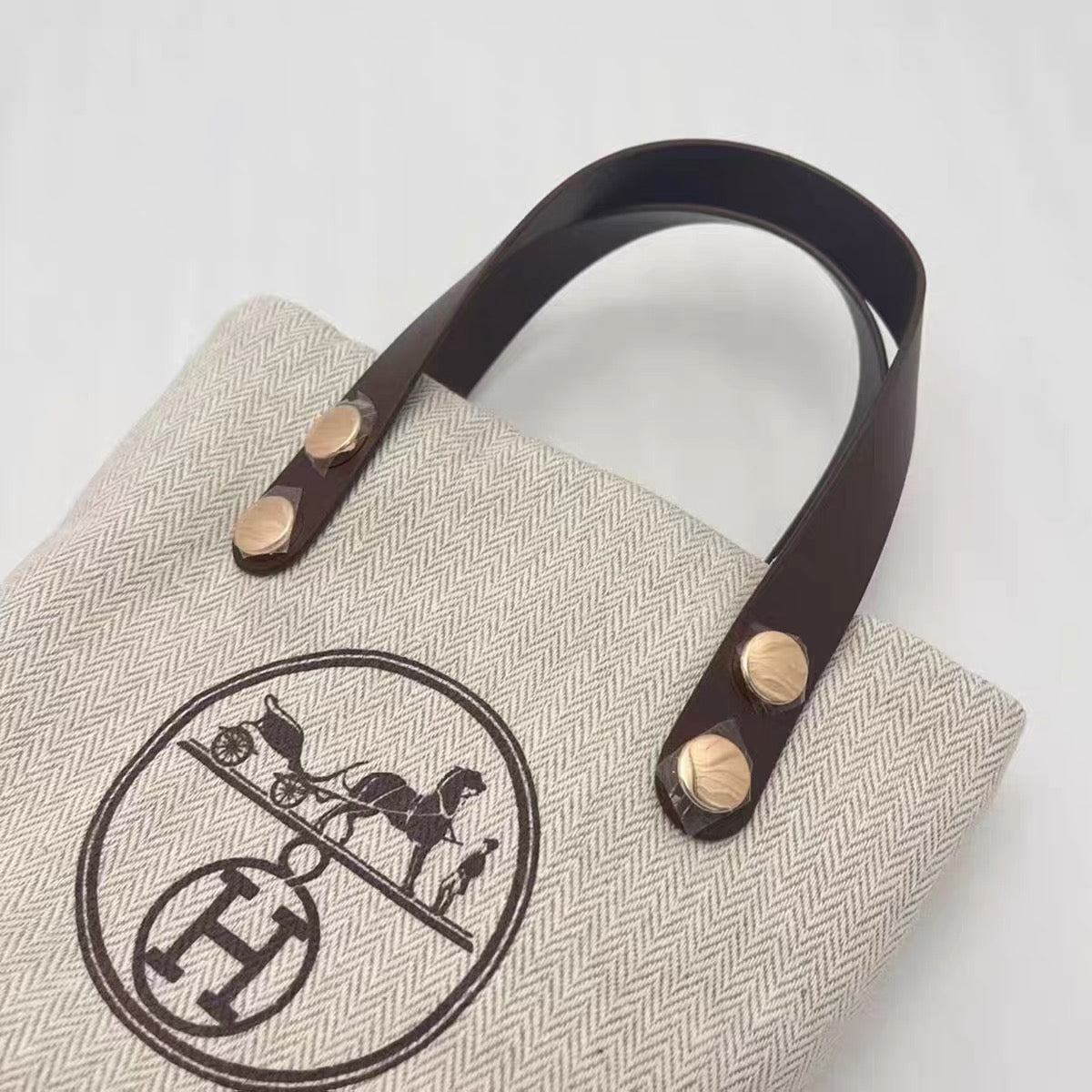 [Limited Collection] Upcycled Dust Bag Rattan Bucket Bag (n/5)